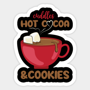 Cuddles Hot Cocoa and cookies Sticker